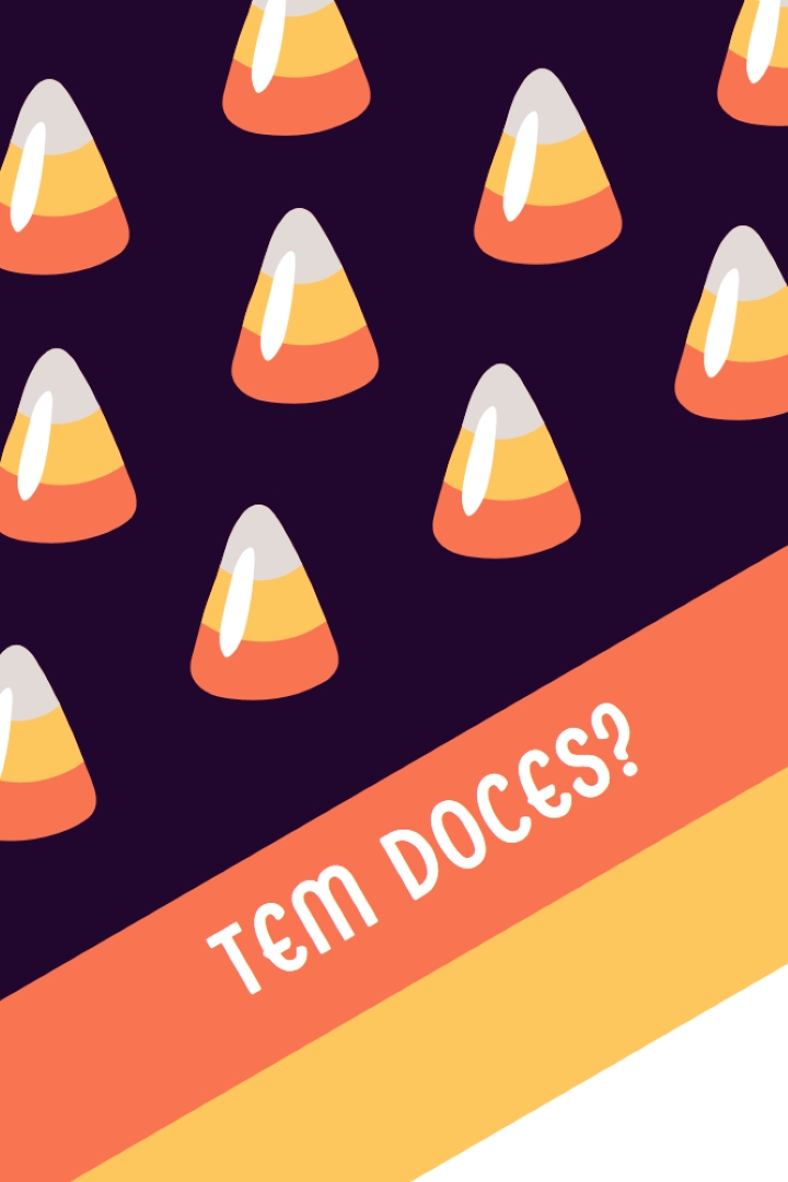 Milho doce de Halloween orange whimsical-color-block