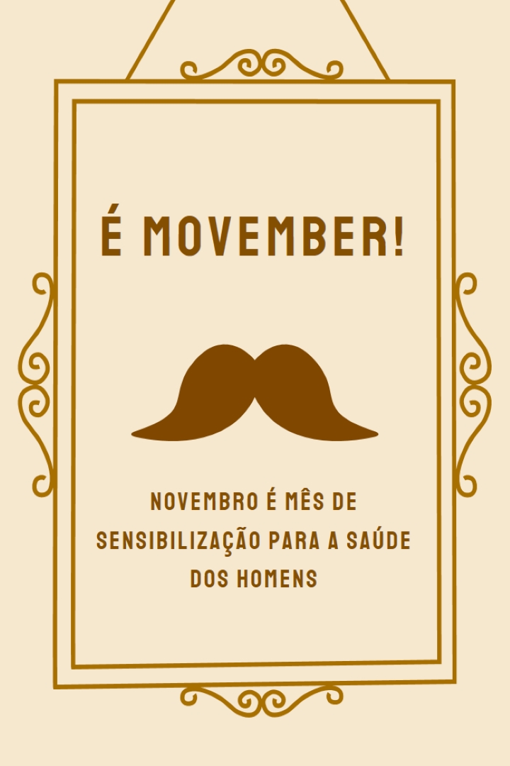 Mustaches para novembro brown vintage-retro