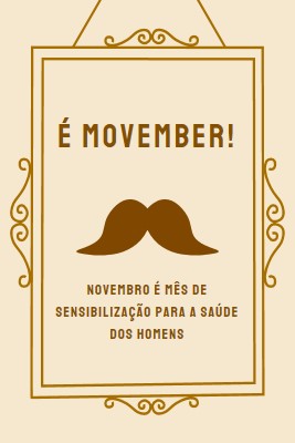 Mustaches para novembro brown vintage-retro