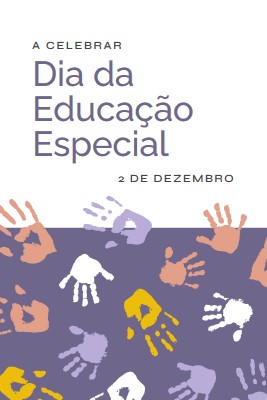 Comemoração do dia da educação especial purple whimsical-color-block