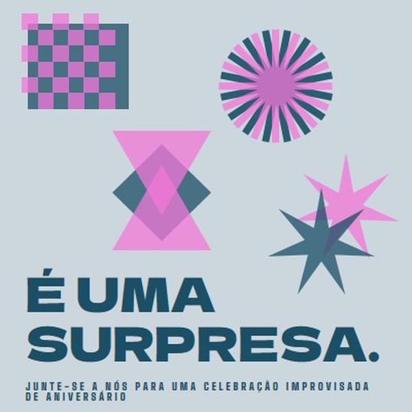 Celebração surpresa yellow graphic,risograph,shapes