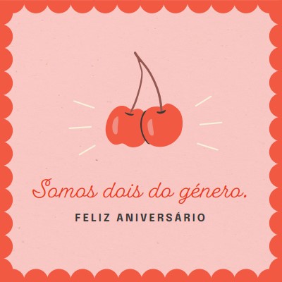 Somos dois do género. red illustration,retro,playful