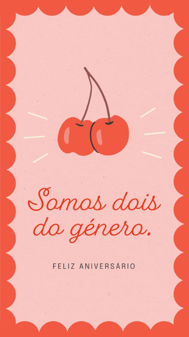 Somos dois do género. red illustration,retro,playful