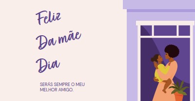 A minha mãe, a minha melhor amiga gray modern,clean,illustrative,cursive,graphical,offset