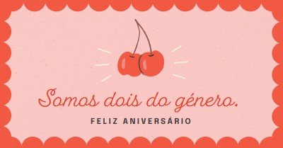 Somos dois do género. red illustration,retro,playful