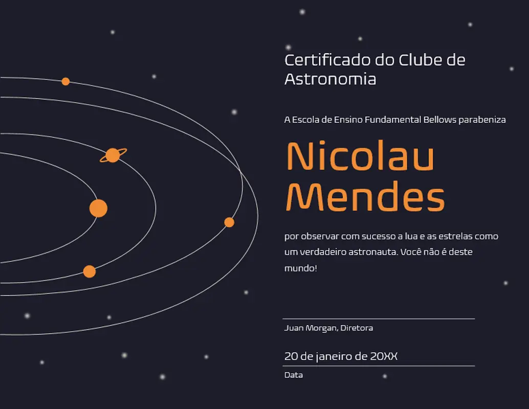 Certificados de realizações de alunos whimsical color block