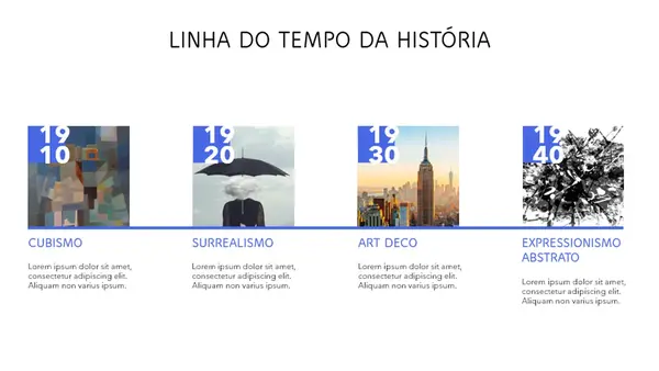 Linha do tempo histórica modern-simple