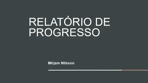 Relatório de status do projeto organic boho