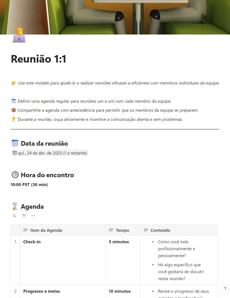 Reunião 1:1