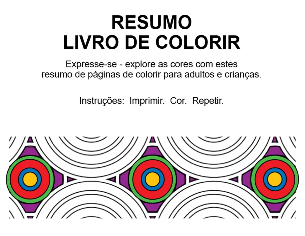 Livro para colorir abstrato modern bold