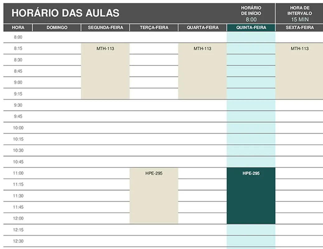 Agenda do aluno modern-simple