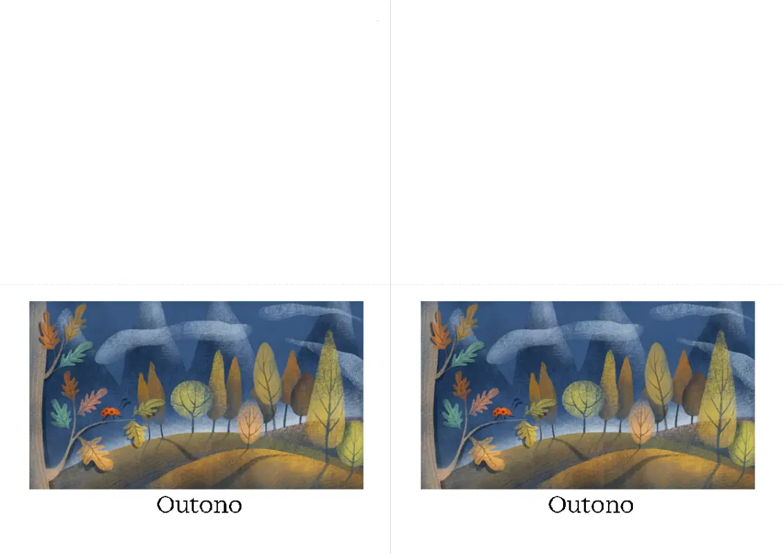 Cartões de saudação de joaninha (dobra em quatro partes) blue whimsical-color-block