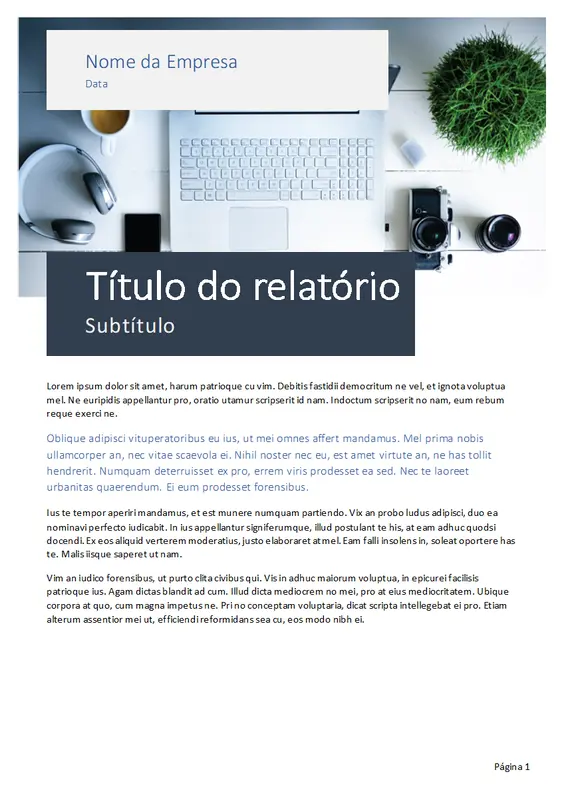 Relatório (tema Origin) modern simple