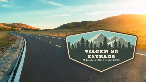 Álbum de fotos de viagem de carro organic simple