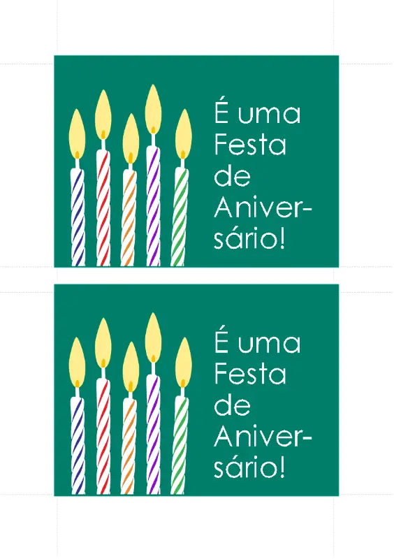 Cartões-postais de convite de aniversário (dois por página) green modern-simple