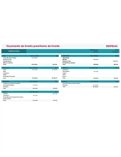 Orçamento de evento modern-simple