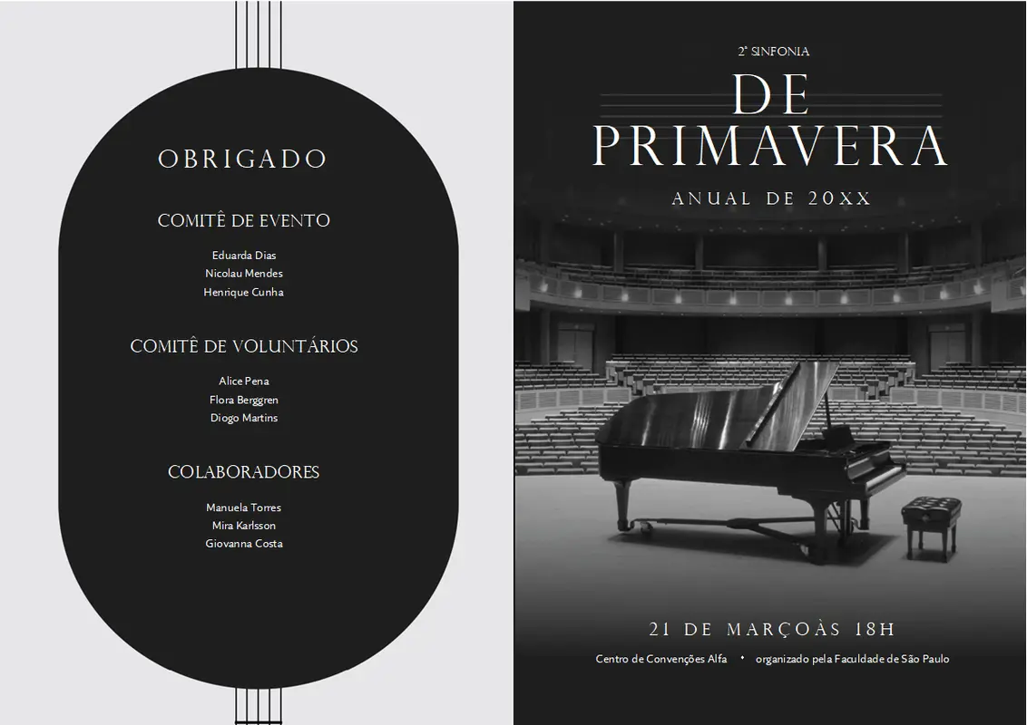 Programa de apresentação modern simple