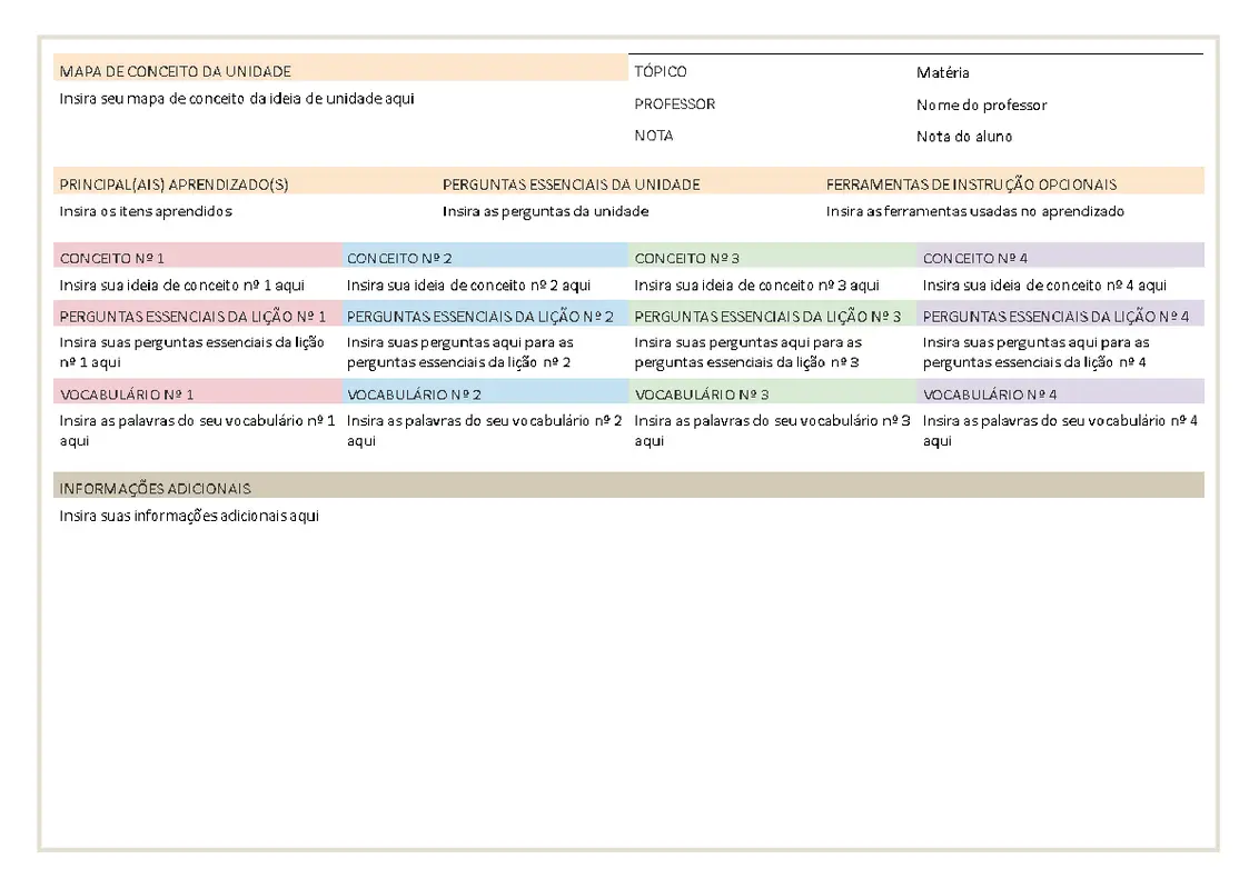 Plano de aula modern simple