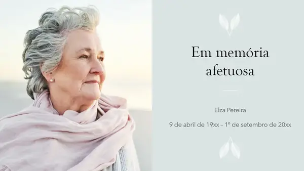 Apresentação de slides memorial modern simple