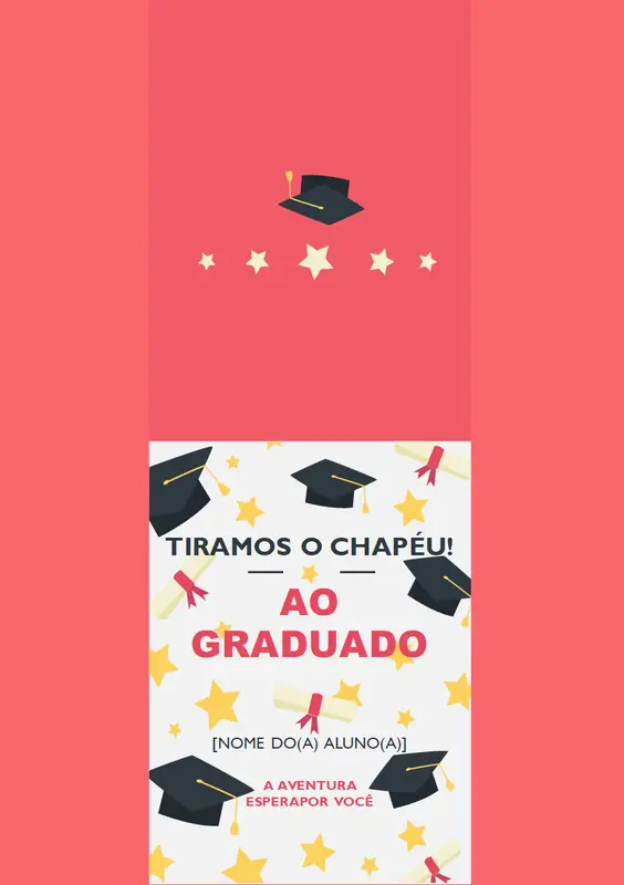 Cartão de formatura “tirando o chapéu” modern-simple