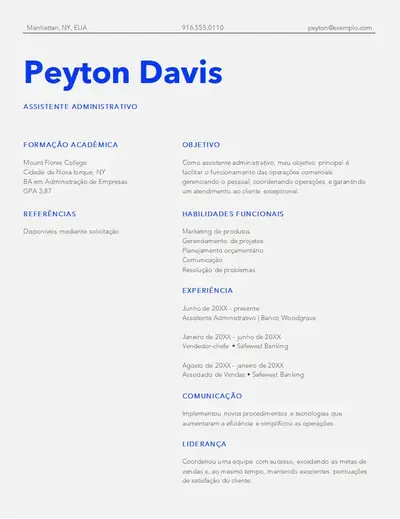 Currículo moderno Básico modern simple