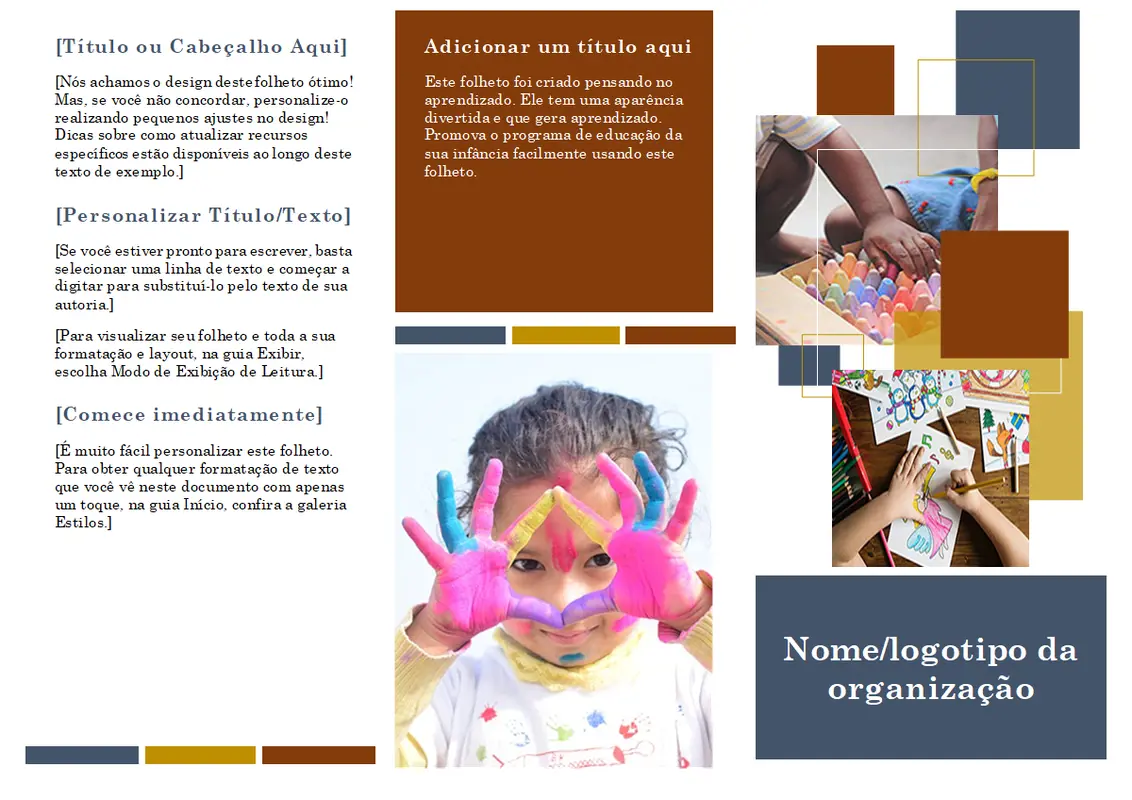 Folheto educativo modern-geometric