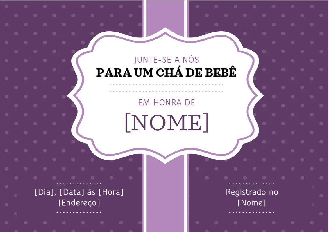 Convite para chá de bebê vintage retro