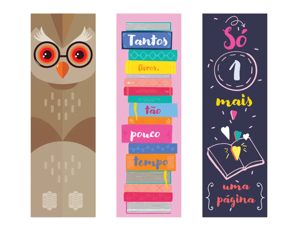 Marcadores fofos whimsical color block