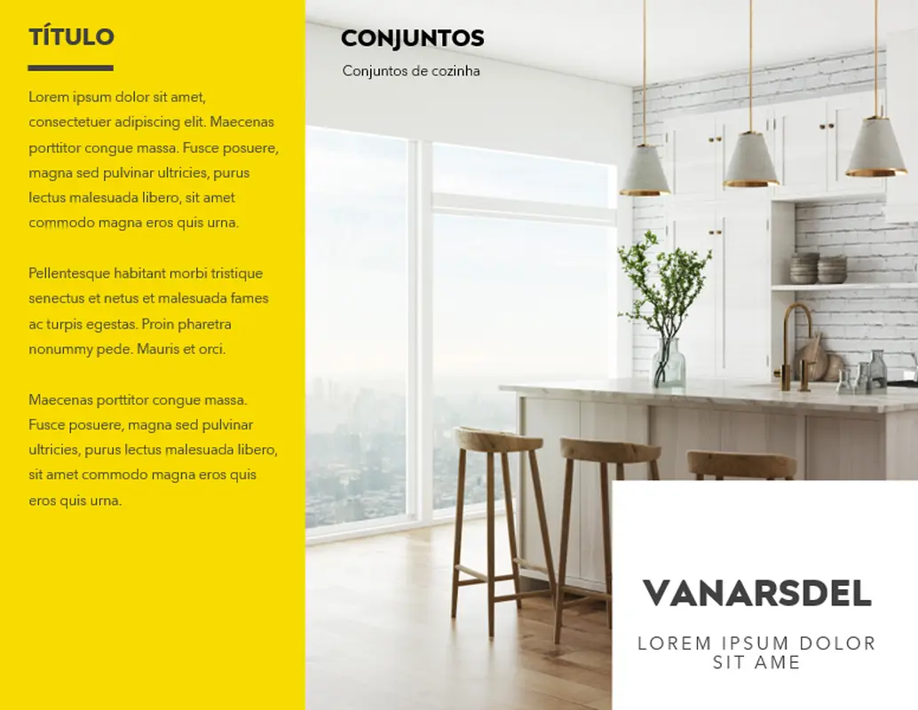 Folheto amarelo modern-simple