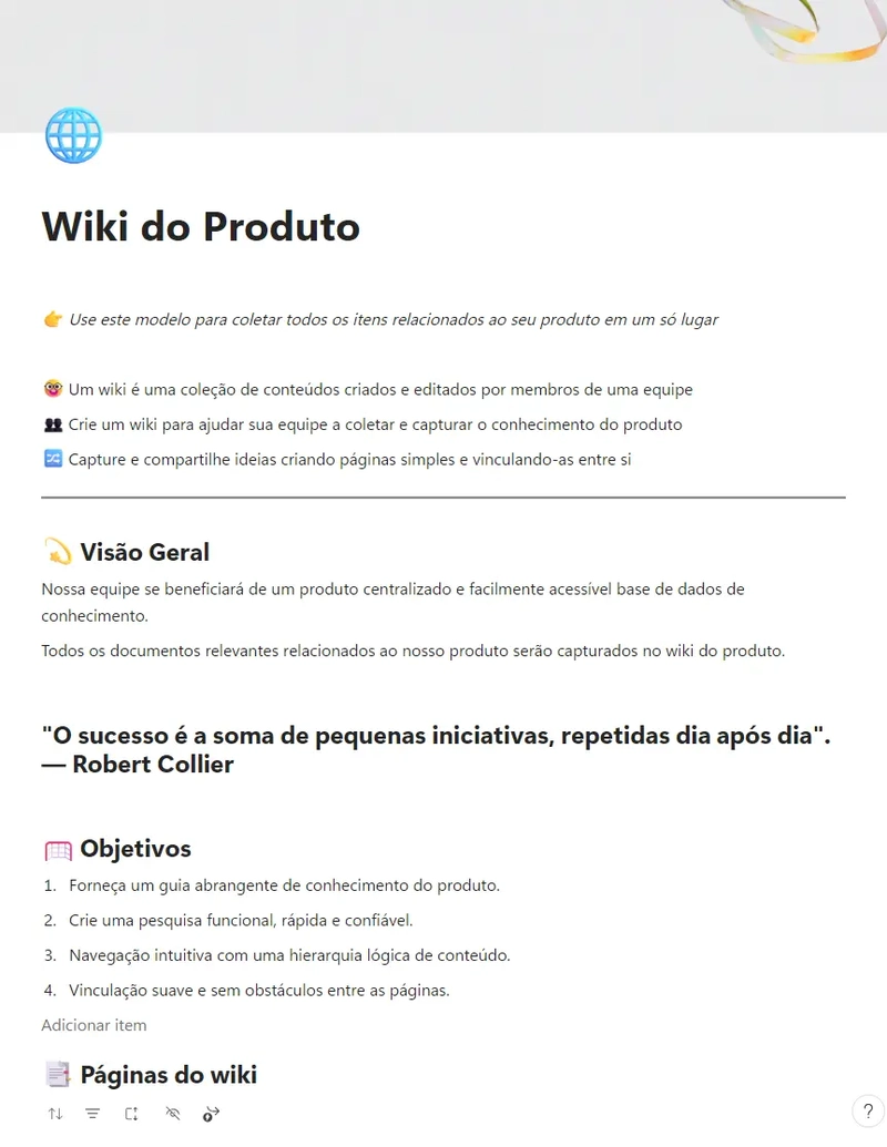 Wiki do Produto