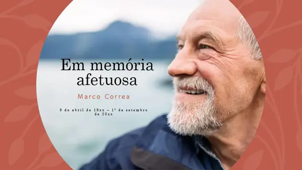 Álbum floral de memorial modern simple