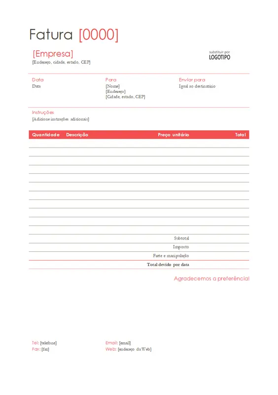 Fatura modern-simple