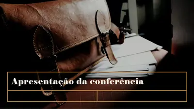 Apresentação de conferência clássica vintage