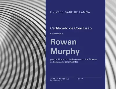 Certificado de conclusão de curso modern-geometric