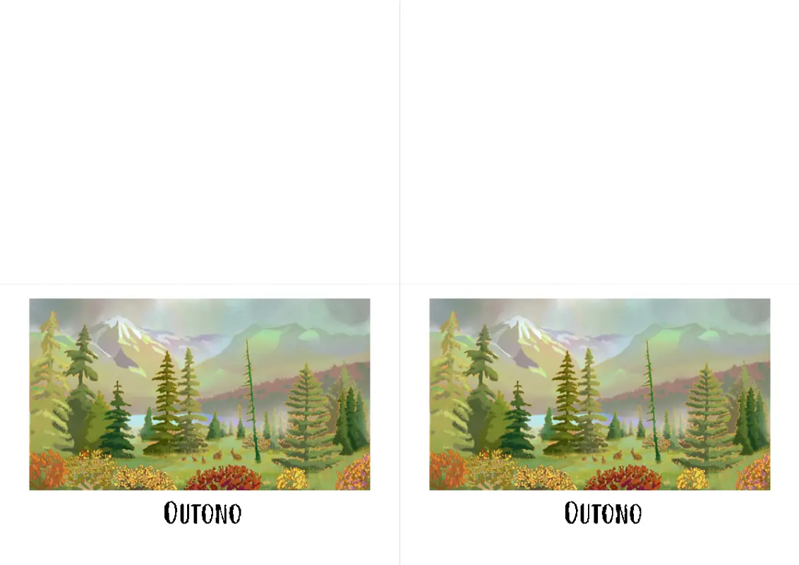 Cartões de saudação de natureza selvagem (dobra em quatro partes) green whimsical-color-block