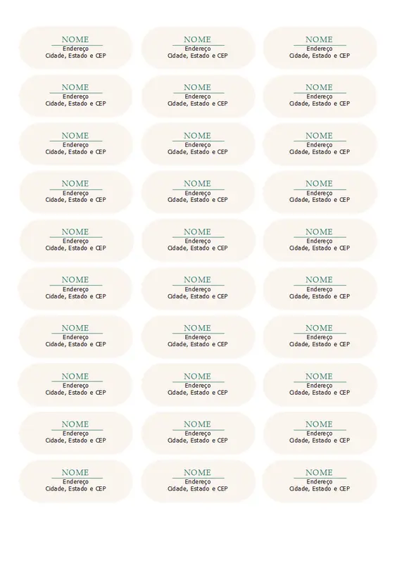 Rótulos de Endereçamento (design de serenidade) modern simple