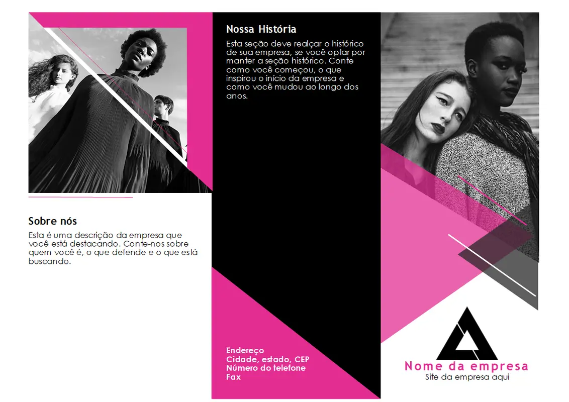 Folheto de moda modern-geometric