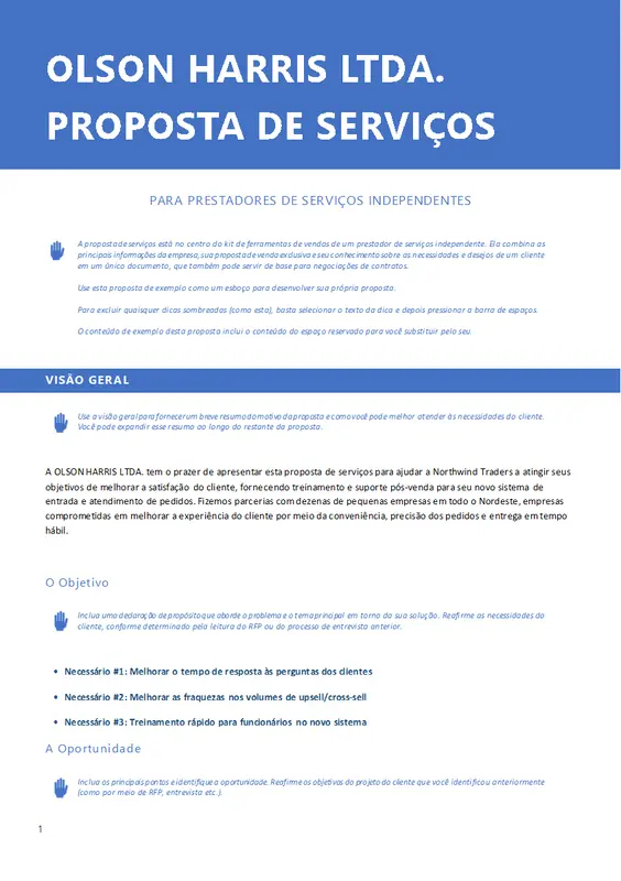 Proposta de serviços comerciais modern simple