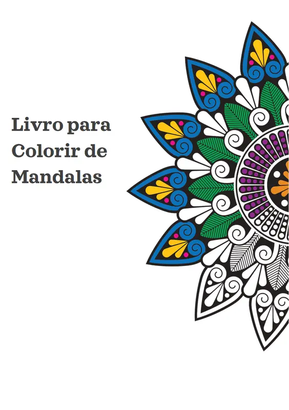 Livro para colorir com mandala organic boho