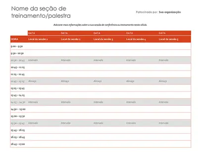 Agenda de eventos modern-simple