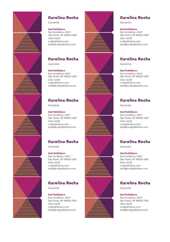 Cartões de visita geométricos modern-color-block