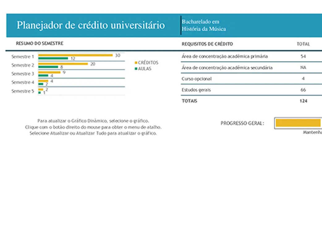 Planejador de crédito universitário modern-simple