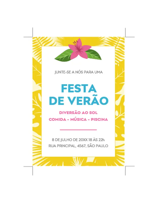 Convites de verão vintage retro