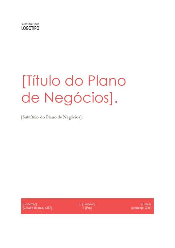 Plano de negócios (design vermelho) modern-simple