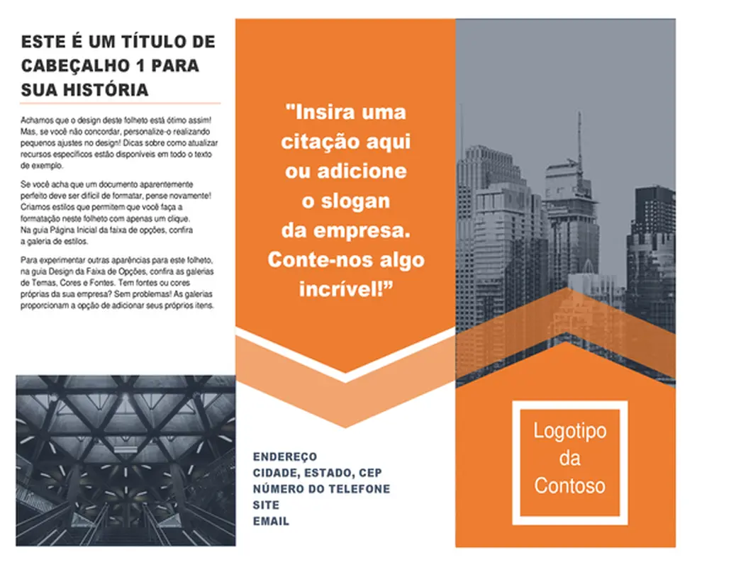 Folheto de arquitetura