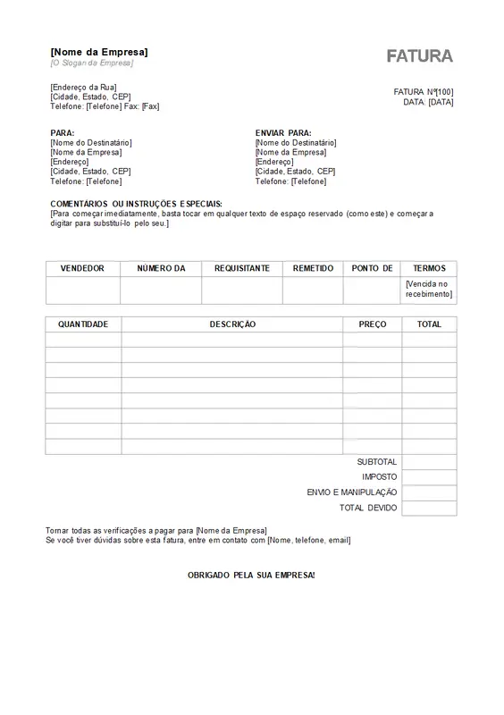 Fatura modern-simple