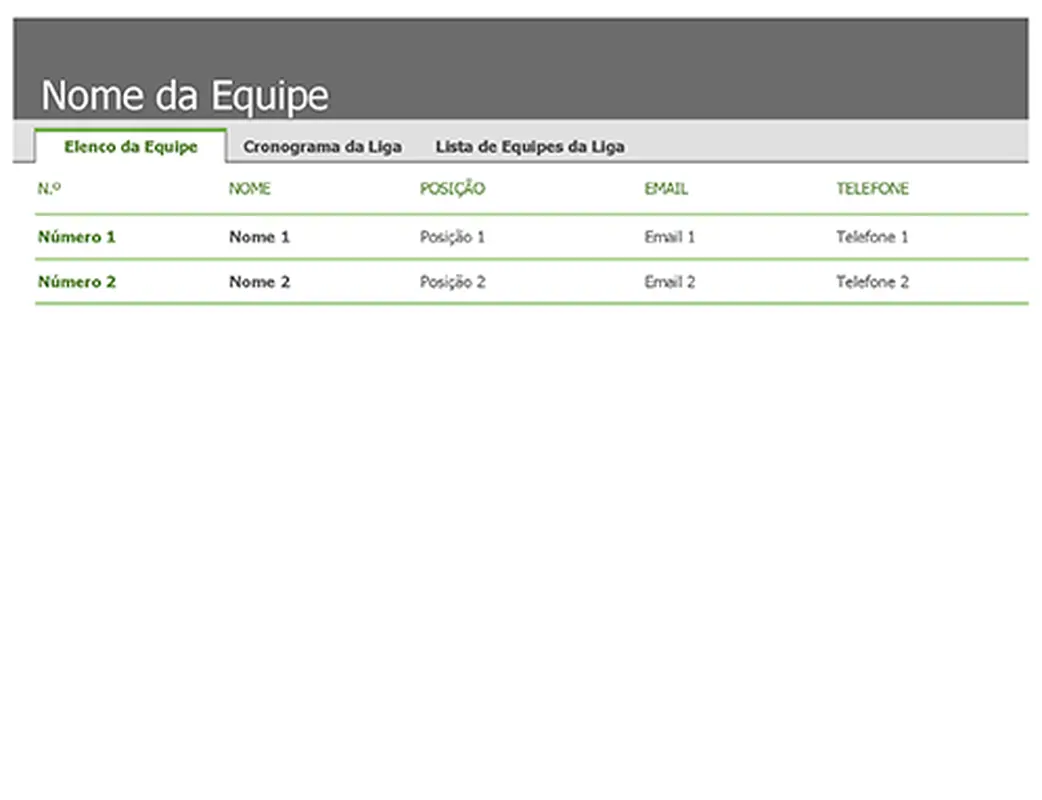 Lista e programação esportiva modern-simple