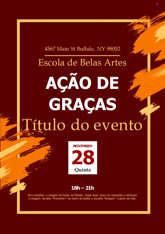 Panfleto de Ação de Graças moderno modern