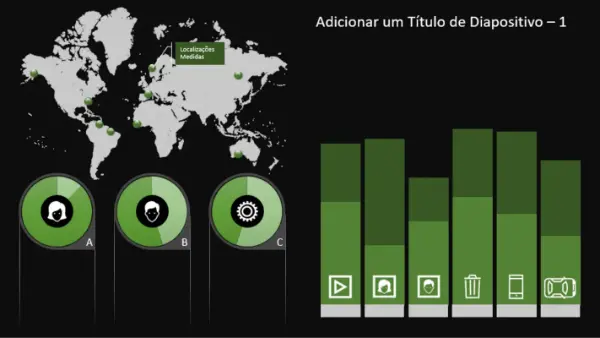 Gráfico de infografia global black modern-simple