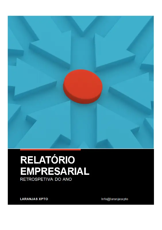 Relatório empresarial arrojado red modern bold